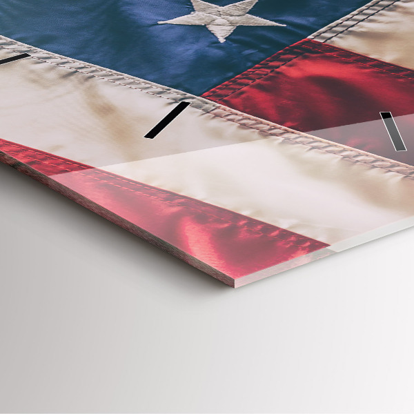 Wanduhr quadratisch mit motiv Amerikanische Flagge
