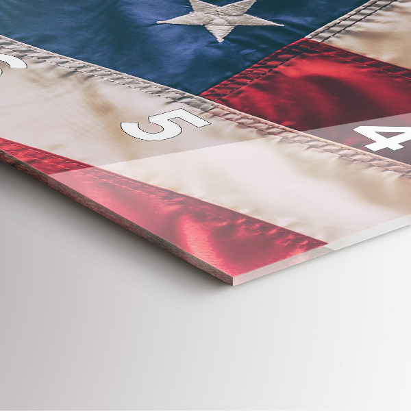 Wanduhr quadratisch mit motiv Amerikanische Flagge