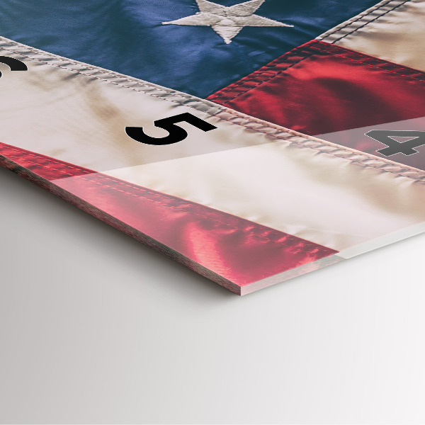 Wanduhr quadratisch mit motiv Amerikanische Flagge