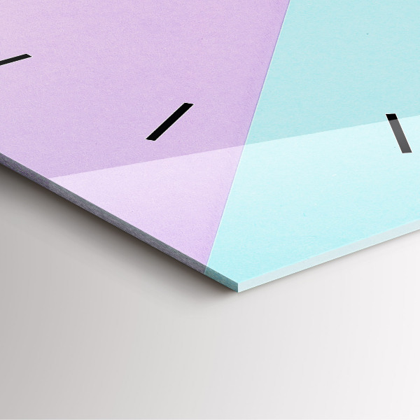 Wanduhr modern quadratisch Pastellfarbenes Muster