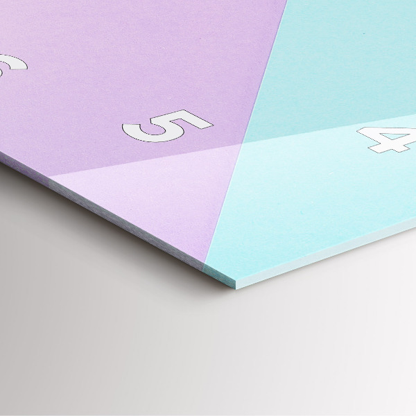 Wanduhr modern quadratisch Pastellfarbenes Muster