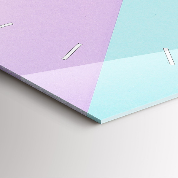 Wanduhr modern quadratisch Pastellfarbenes Muster