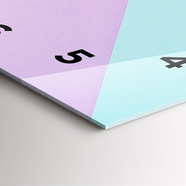 Wanduhr modern quadratisch Pastellfarbenes Muster