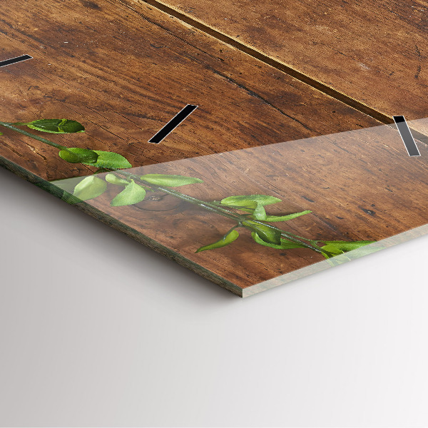 Wanduhr quadratisch Rustikales Holz