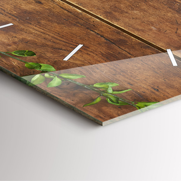 Wanduhr quadratisch Rustikales Holz