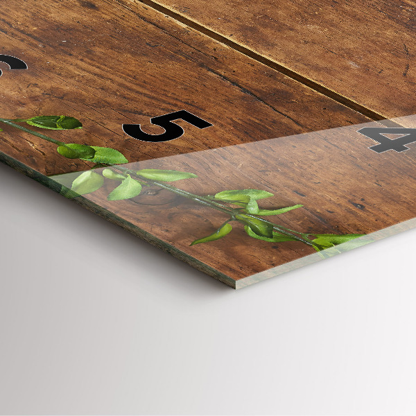 Wanduhr quadratisch Rustikales Holz