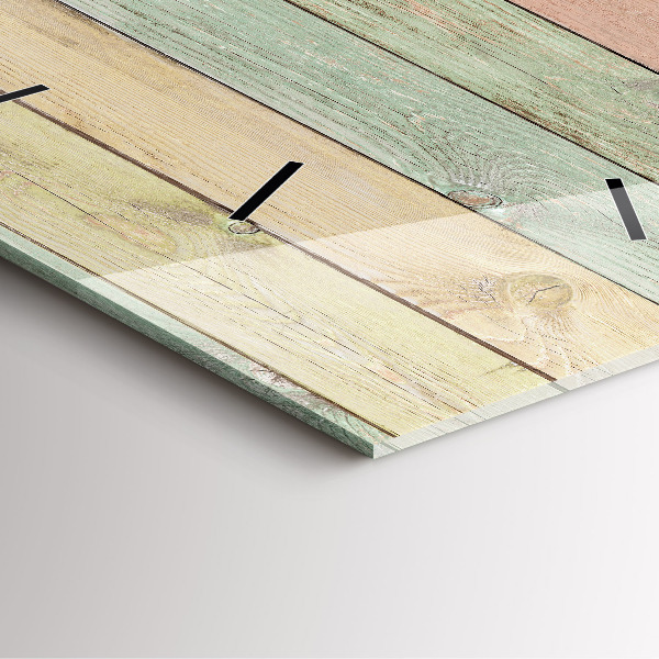 Wanduhr quadratisch Farbige Tafeln