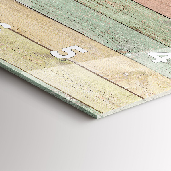 Wanduhr quadratisch Farbige Tafeln