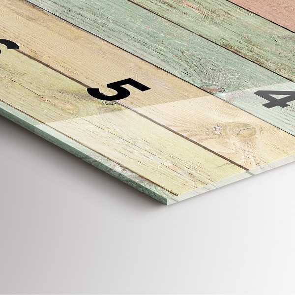 Wanduhr quadratisch Farbige Tafeln