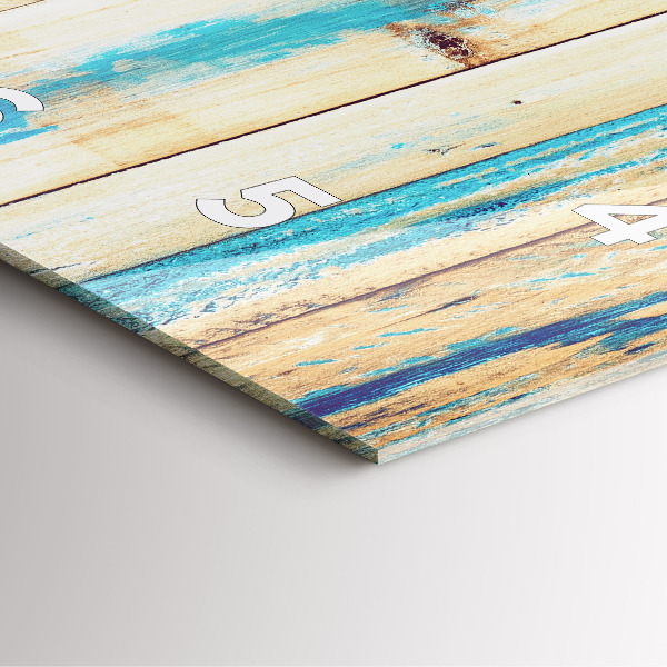 Wanduhr modern quadratisch Zerkratztes Holz