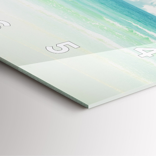 Wanduhr modern quadratisch Landschaft mit Meer