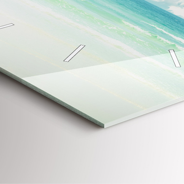 Wanduhr modern quadratisch Landschaft mit Meer