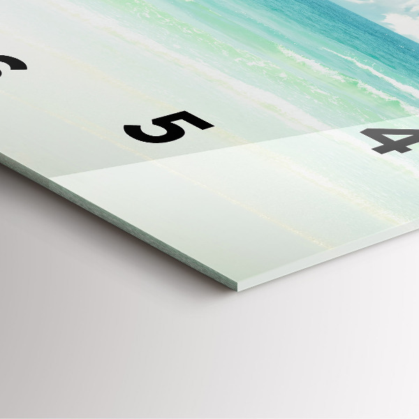 Wanduhr modern quadratisch Landschaft mit Meer