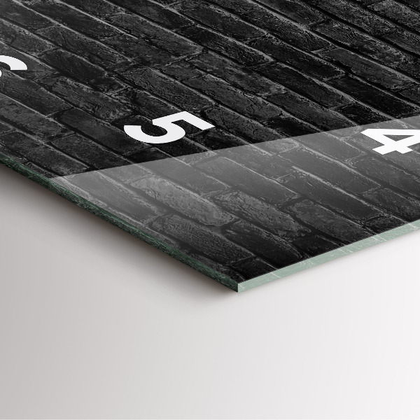 Wanduhr quadratisch mit motiv Dunkle Backsteinmauer