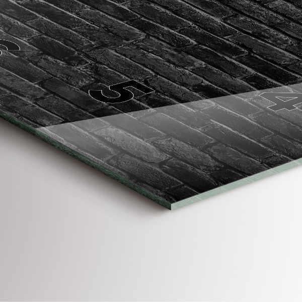 Wanduhr quadratisch mit motiv Dunkle Backsteinmauer