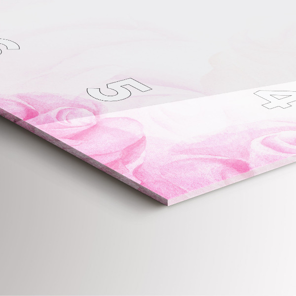 Wanduhr modern quadratisch Abstrakte Rosen