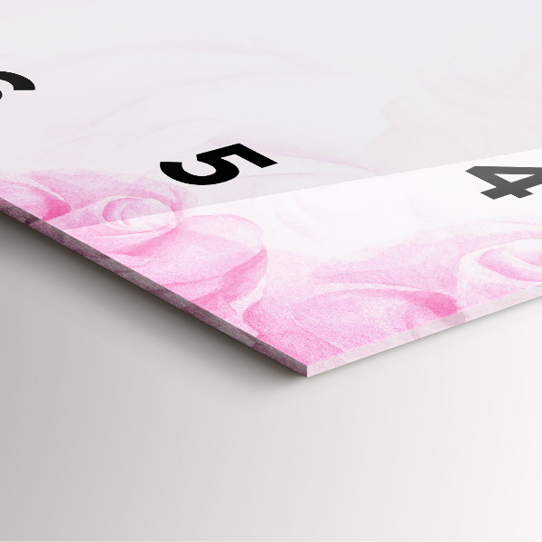 Wanduhr modern quadratisch Abstrakte Rosen