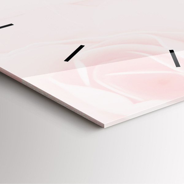 Wanduhr quadratisch Blühende Rosen