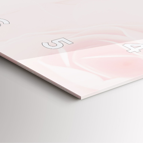 Wanduhr quadratisch Blühende Rosen