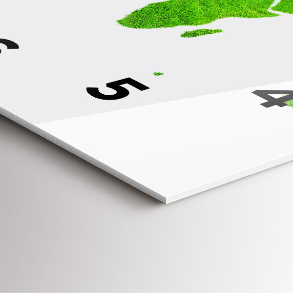 Wanduhr quadratisch Karte mit grünem Gras