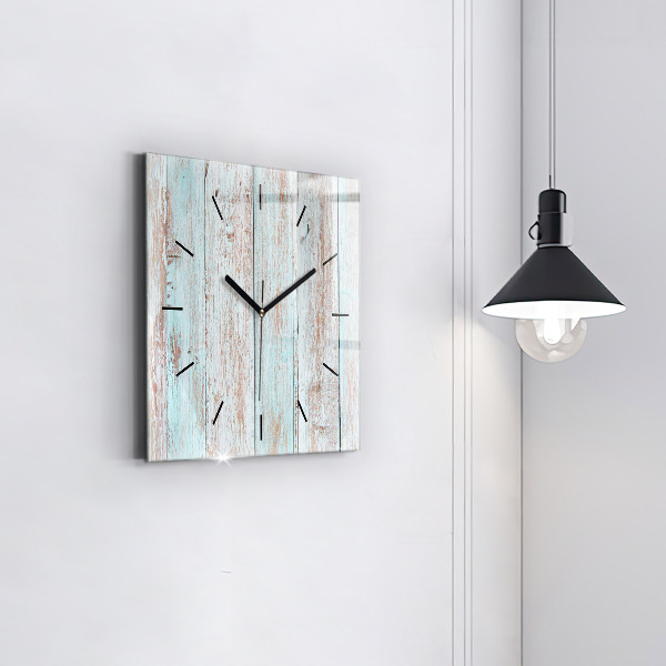 Wanduhr quadratisch mit motiv Pastell Holz