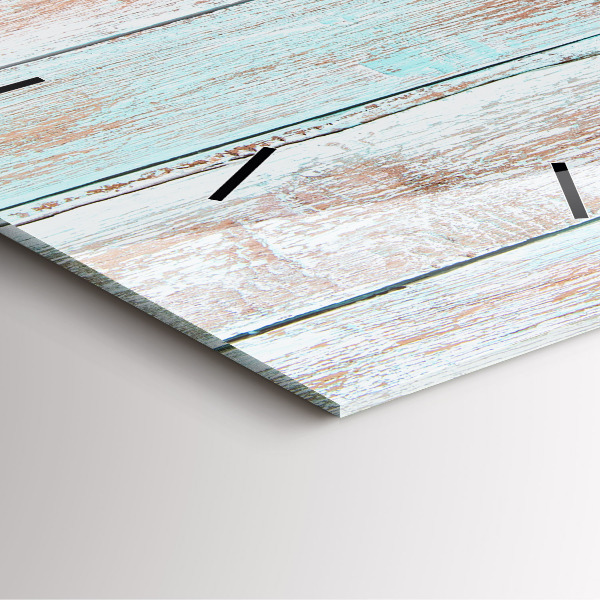 Wanduhr quadratisch mit motiv Pastell Holz