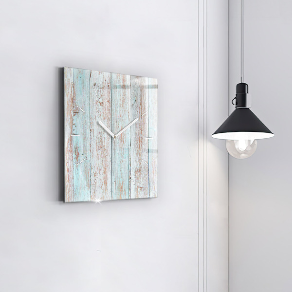 Wanduhr quadratisch mit motiv Pastell Holz