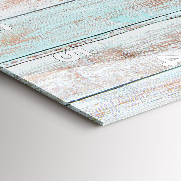 Wanduhr quadratisch mit motiv Pastell Holz