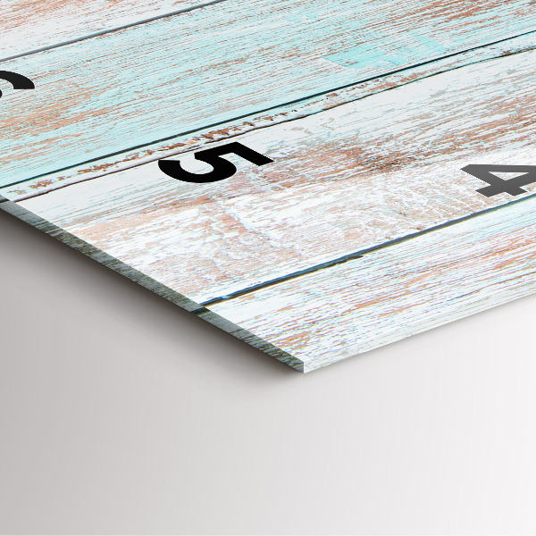 Wanduhr quadratisch mit motiv Pastell Holz