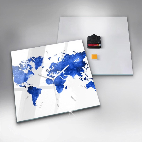 Wanduhr quadratisch mit motiv Kosmische Weltkarte