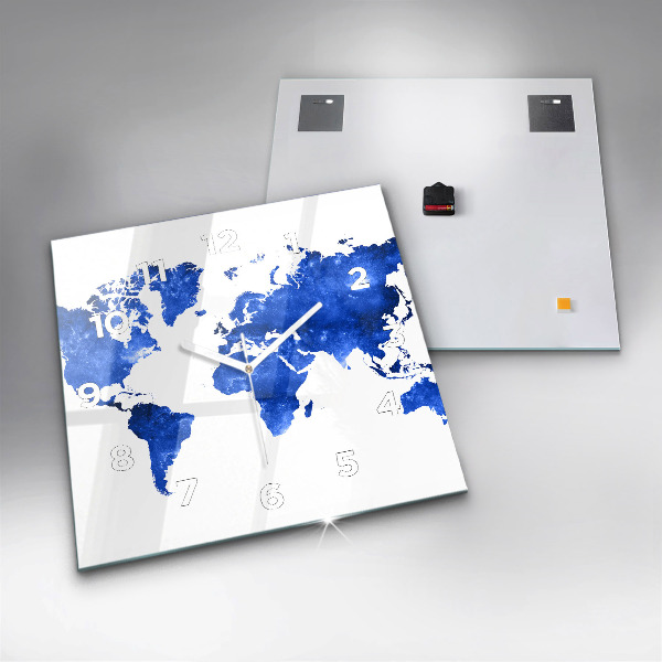 Wanduhr quadratisch mit motiv Kosmische Weltkarte