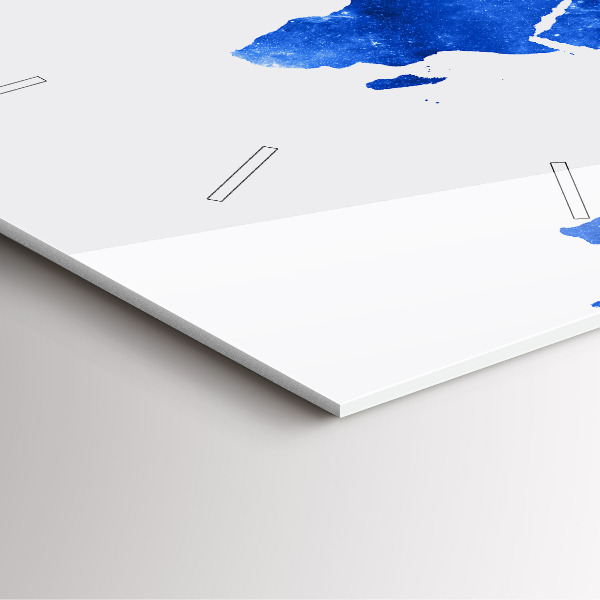 Wanduhr quadratisch mit motiv Kosmische Weltkarte