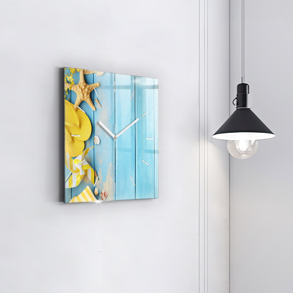 Wanduhr quadratisch Strand-Accessoires