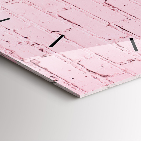 Wanduhr quadratisch Backsteinmauer