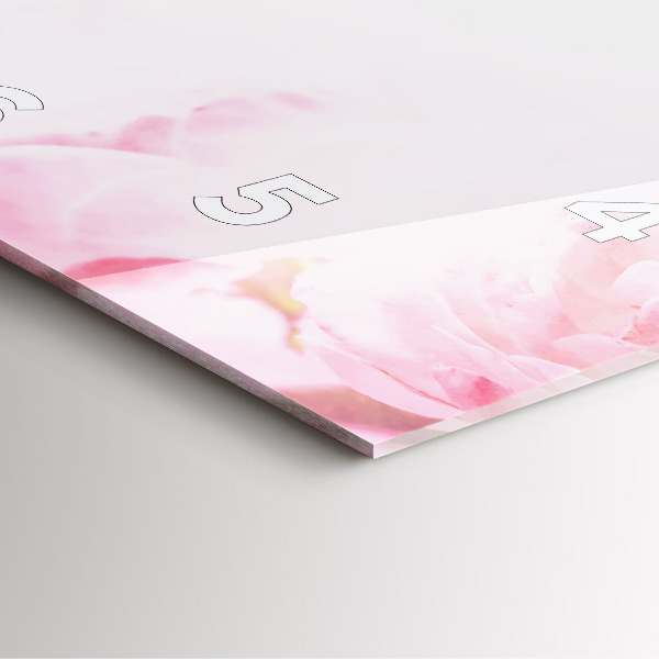 Wanduhr modern quadratisch Blühende Blumen