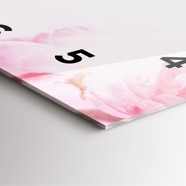 Wanduhr modern quadratisch Blühende Blumen