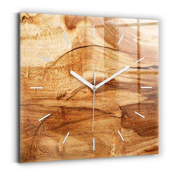 Wanduhr quadratisch mit motiv Holztextur