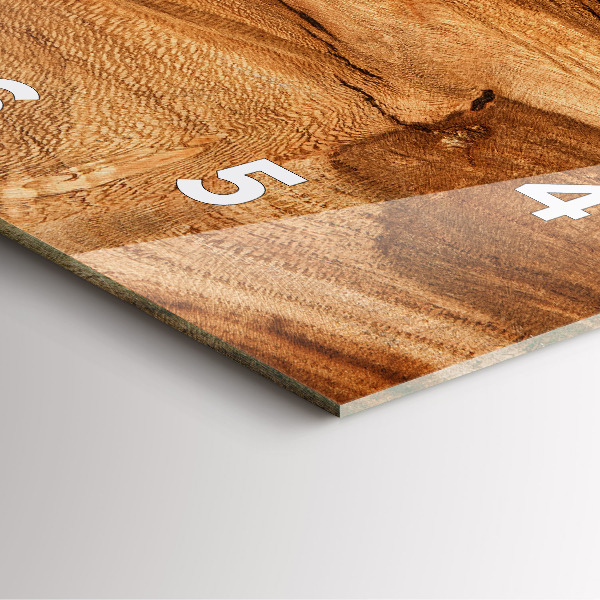 Wanduhr quadratisch mit motiv Holztextur