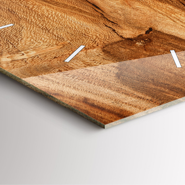 Wanduhr quadratisch mit motiv Holztextur