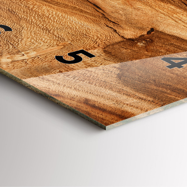 Wanduhr quadratisch mit motiv Holztextur