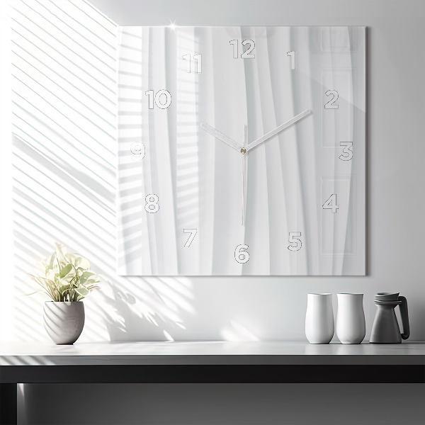 Wanduhr quadratisch mit motiv Textur der Wellen