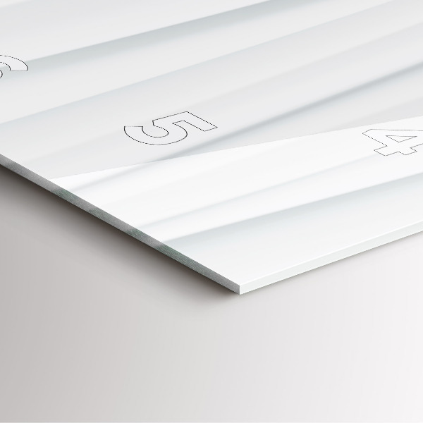 Wanduhr quadratisch mit motiv Textur der Wellen