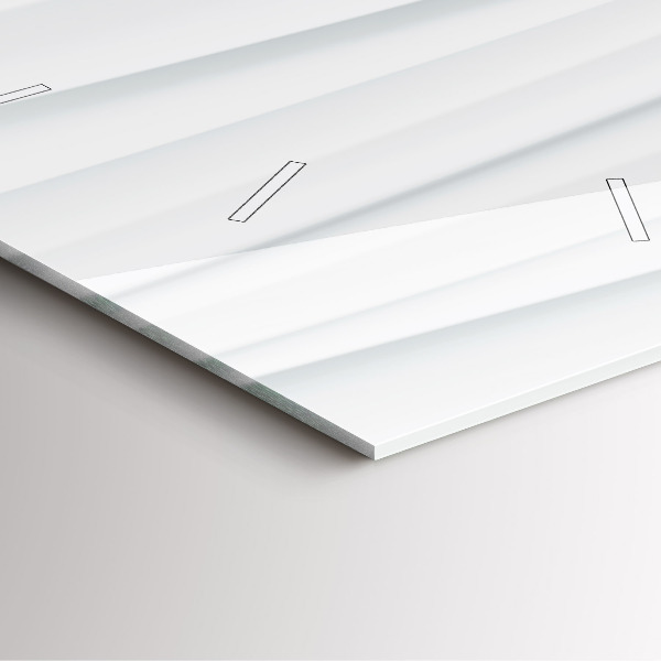 Wanduhr quadratisch mit motiv Textur der Wellen