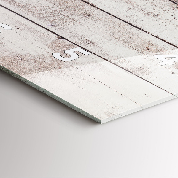 Wanduhr quadratisch Helle Holzbretter