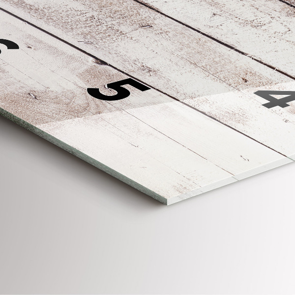 Wanduhr quadratisch Helle Holzbretter