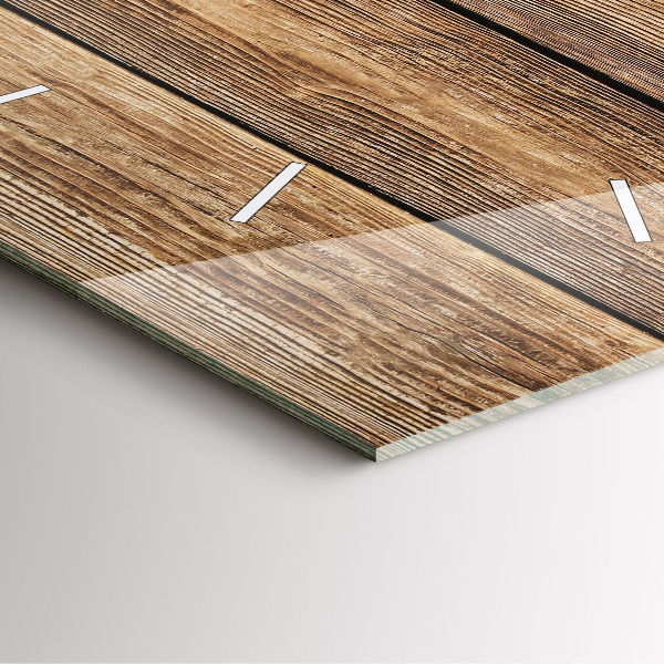 Wanduhr quadratisch mit motiv Hölzerne Bretter