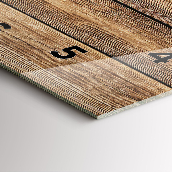 Wanduhr quadratisch mit motiv Hölzerne Bretter