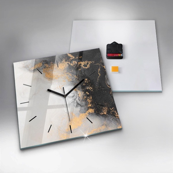 Wanduhr quadratisch mit motiv Kunstvoller Marmor