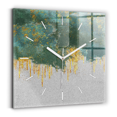 Wanduhr modern quadratisch Dekoratives Muster