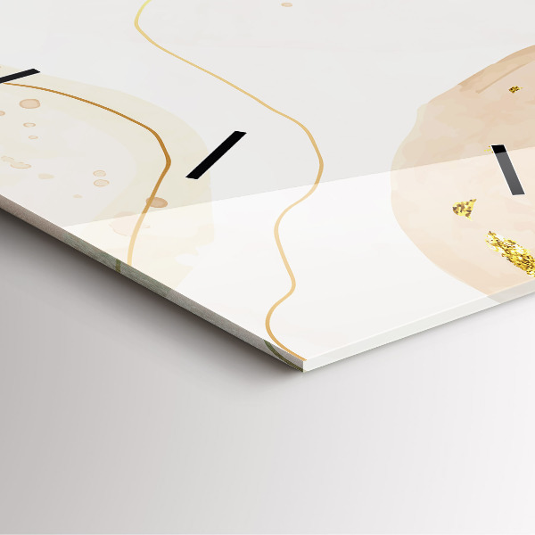 Wanduhr quadratisch Aquarell-Flecken